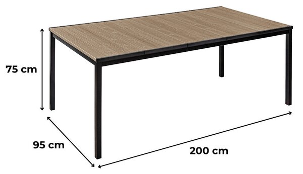 Amari Large 6+1 kerti bútor garnitúra szett kőris-grafit