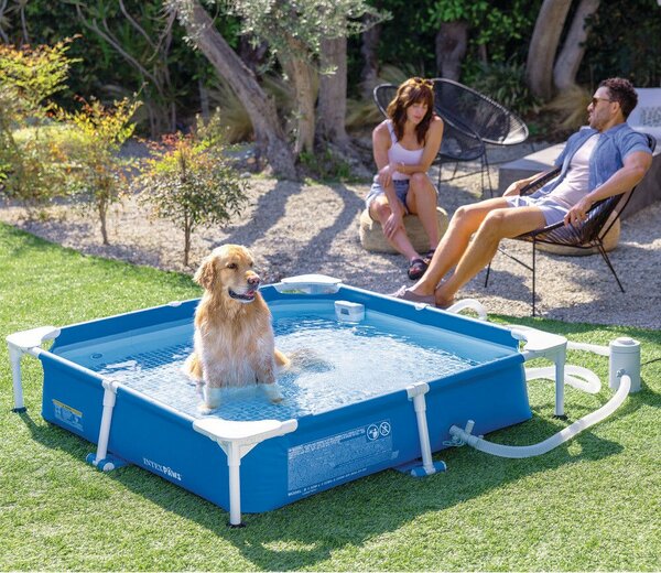 Intex Square Frame Pet Pool Set kisállat medence szett, 152 x 152 x 30.5 cm (48402)