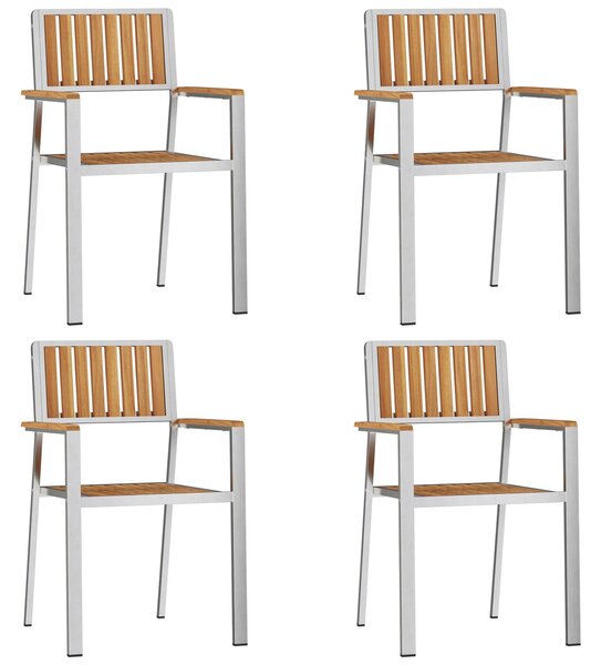 VidaXL Kert étkező szett 5 pcs Barna Tömör tíkfa