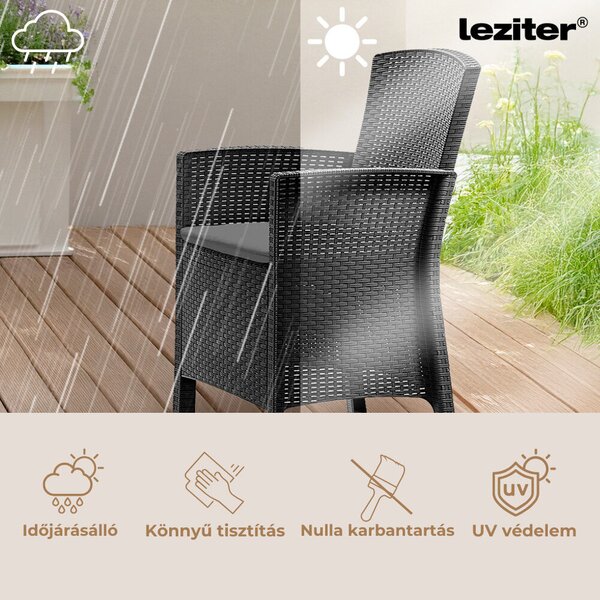Leziter Dima Kerti Bútor Szett 4+1 Cappuccino
