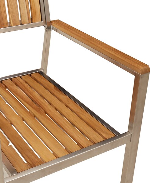 VidaXL Kert étkező szett 5 pcs Barna Tömör tíkfa