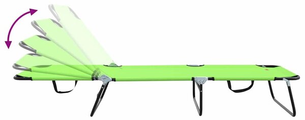 VidaXL Összecsukható nyugágy 1-személy Zöld 56 x 189 x 87cm szövet