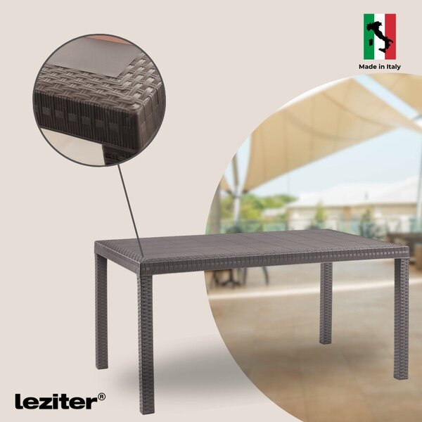 Leziter Genova Kerti Bútor Szett - 6+1 Személyes - Cappuccino