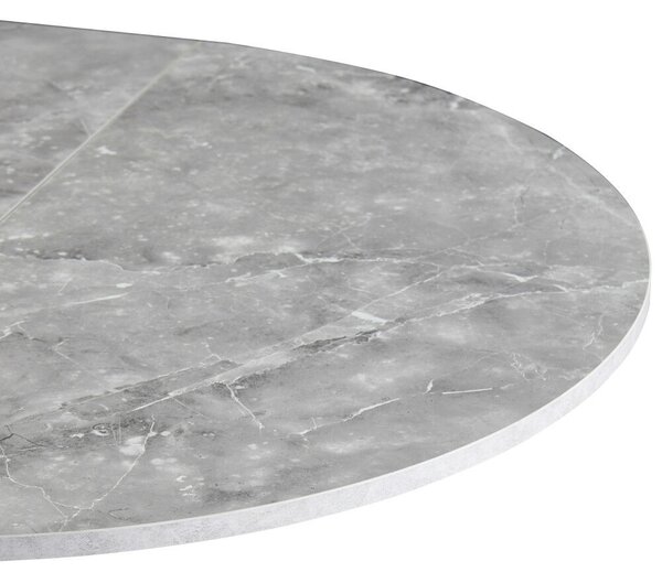 Kihúzható étkezőasztal, beton/fekete, 100x100-140x75 cm, ABERO TYP 1