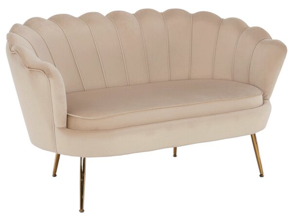 Pad Art-deco stílusban, bézs Velvet anyag/gold chróm-arany, NOBLIN