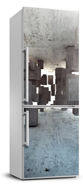 Dekor matrica hűtőre Kocka betonban
