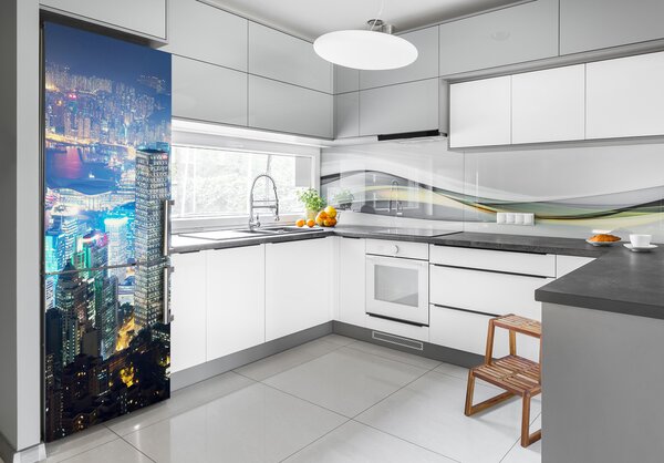 Dekor matrica hűtőre Hong kong éjjel