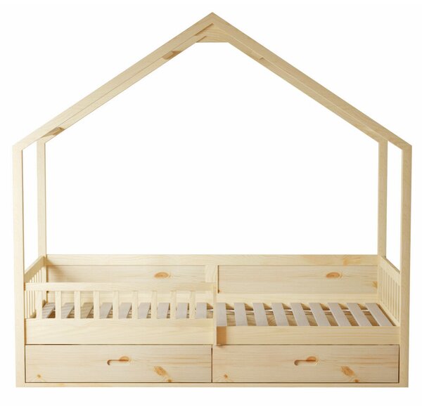 Montessori ágy, 90x200, természetes, Tömör, BIANKA