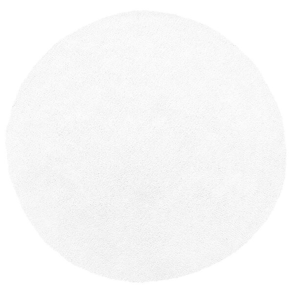 Fehér hosszú szálú szőnyeg ⌀ 140 cm DEMRE