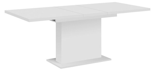 Kihúzható étkezőasztal, fehér, 160-200x90 cm, BOBA