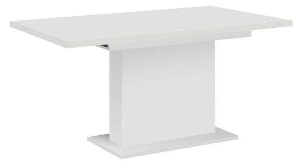 Kihúzható étkezőasztal, fehér, 160-200x90 cm, BOBA