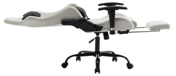 Irodai/gamer szék, fehér/fekete, teherbírás 150 kg, PAPIBAS