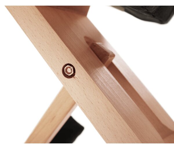 Ergonomikus térdelőszék, fekete/bükkfa, GROCO