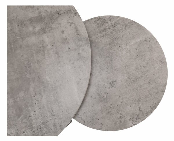Két dohányzóasztal készlet, beton/fekete, IKLIN