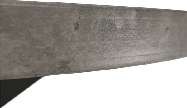Étkezőasztal, beton/fekete, átmérő 120 cm, MEDOR