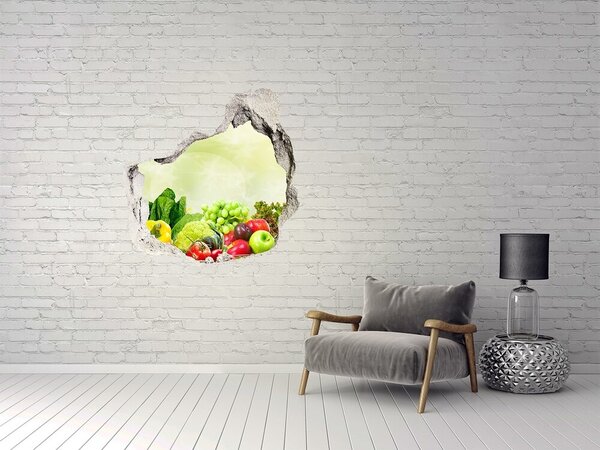 3d fali matrica lyuk a falban Zöldségek