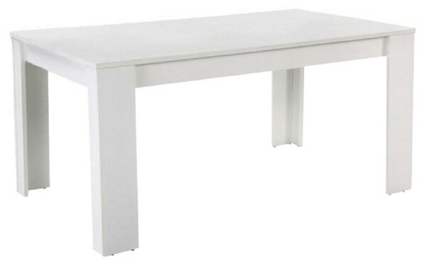 Étkezőasztal, fehér, laminált DTD, 160x90 cm, TOMY NEW