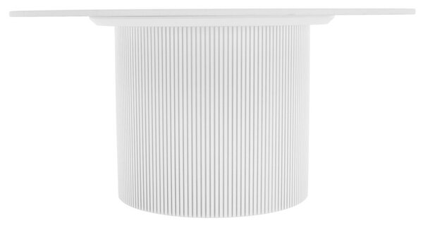 Dohányzóasztal, fehér márvány/MDF, átmérő 80 cm, MAHIR TYP 1