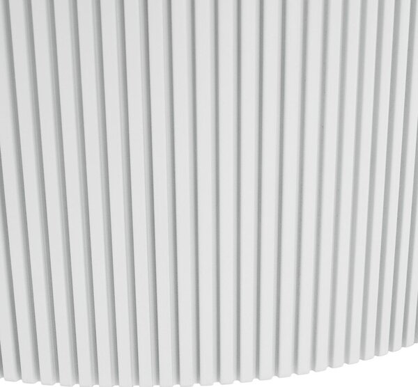 Dohányzóasztal, fehér márvány/MDF, átmérő 80 cm, MAHIR TYP 1