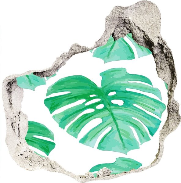 3d fali matrica lyuk a falban Monstera