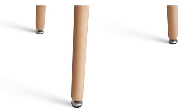 Étkezőasztal, fehér/bükk, átmérő 80 cm, ELCAN NEW TYP 2