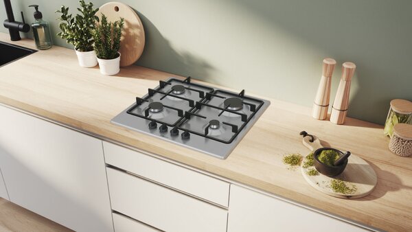 Bosch PGP6B5K60 Gázfőzőlap - nemesacél felület - Serie4