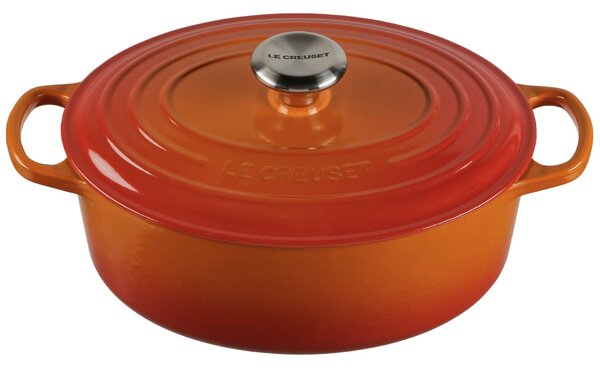 Le Creuset Signature 27cm Öntöttvas Főzőedény 4.1L - Narancssárga