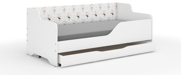 LILU gyerekágy laminált oldallal 160x80cm matraccal és ágyneműtartóval - egérke