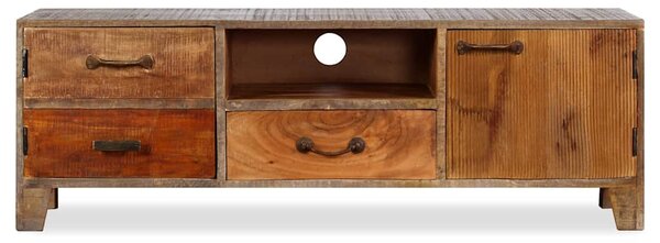 Vintage stílusú tömör fa TV-szekrény 118 x 30 x 40 cm