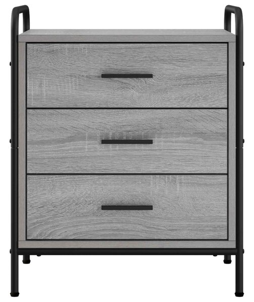 Éjjeliszekrény 2 db Szürke Sonoma 48 x 36,5 x 60 cm Szerelt Fa
