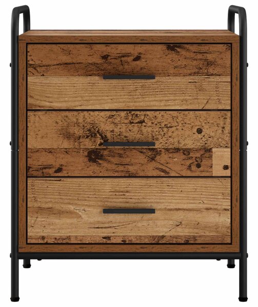 Éjjeliszekrény 2 db Antik Fa 48 x 36,5 x 60 cm Szerelt Fa
