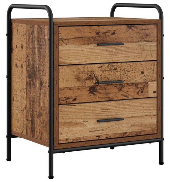 Éjjeliszekrény 2 db Antik Fa 48 x 36,5 x 60 cm Szerelt Fa