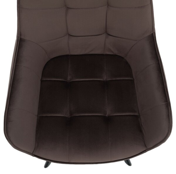 Design fotel, szürkésbarna Velvet/fekete, PETIN
