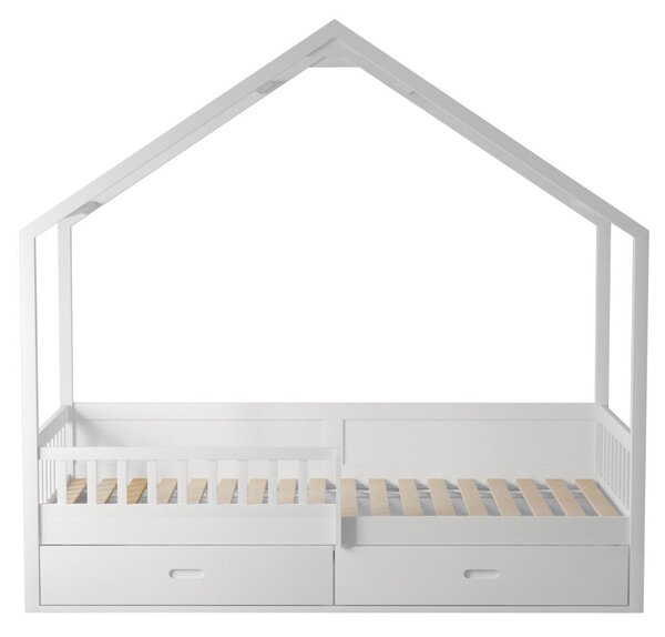 Montessori ágy, 90x200, fehér, tömör, BIANKA