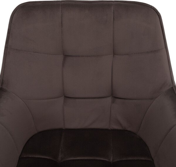 Design fotel, szürkésbarna Velvet/fekete, PETIN