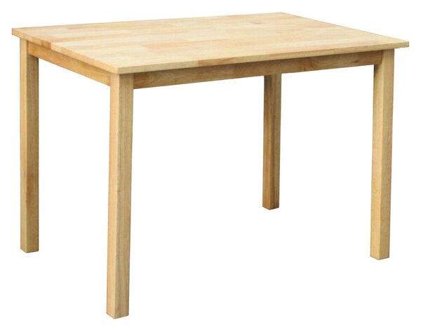 Étkezőgarnitúra 1+4, tömör fa, természetes, LOAK