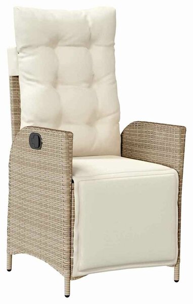 VidaXL Kert étkező szett 5 pcs Bézs Poli rattan
