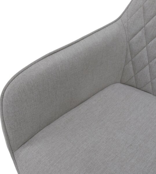 Design fotel, világosszürke/fekete, OSKOR