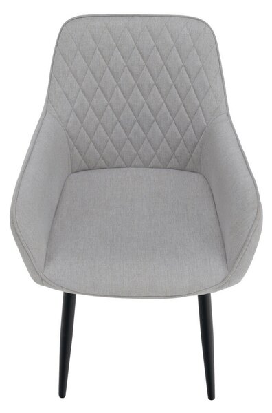 Design fotel, világosszürke/fekete, OSKOR