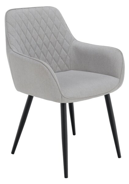 Design fotel, világosszürke/fekete, OSKOR