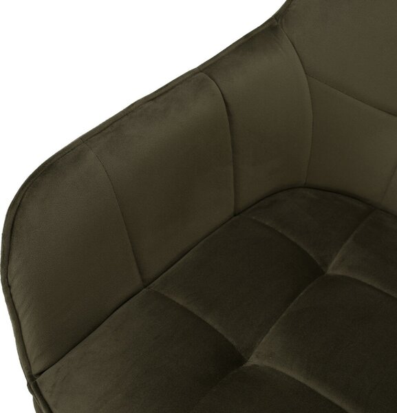 Design fotel, zöld Velvet/fekete, PETIN