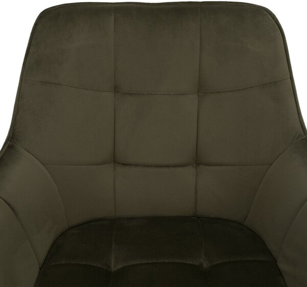 Design fotel, zöld Velvet/fekete, PETIN