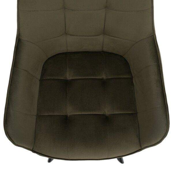 Design fotel, zöld Velvet/fekete, PETIN