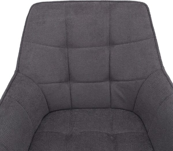 Design fotel, szürke/fekete, MARKEN