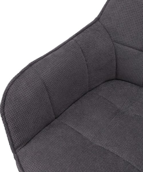 Design fotel, szürke/fekete, MARKEN