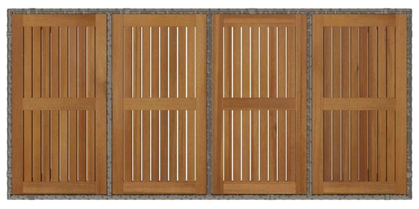 VidaXL Kert étkező szett 9 pcs Szürke és Barna 190 x 90 x 75 cm