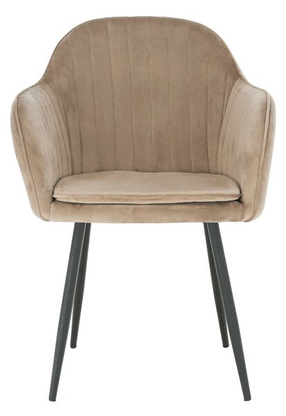 Dizájnos fotel, szürkésbarna Taupe Velvet anyag, ZIRKON