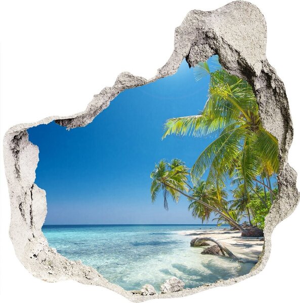 Fali matrica lyuk a falban Maldív-szigetek strand