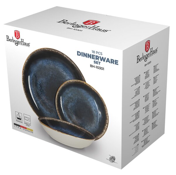 Berlinger Haus BH-10301 Deep Sea Collection 18 részes Étkészlet - Kék