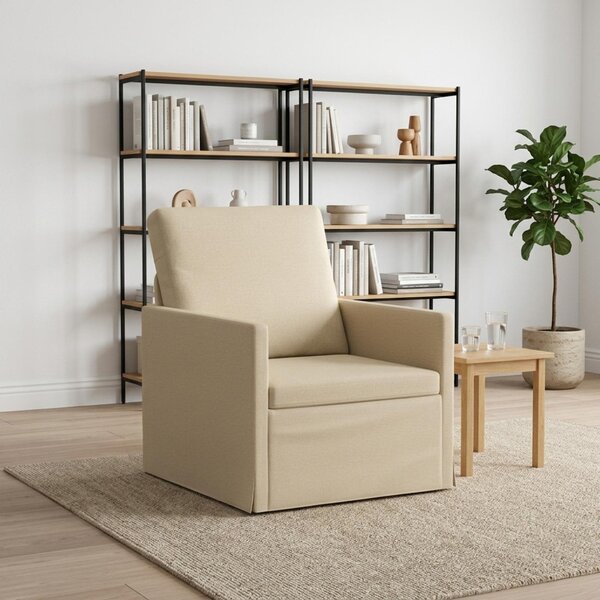 Karosszék Krémszínű 70 x 81 x 82 cm Szövet